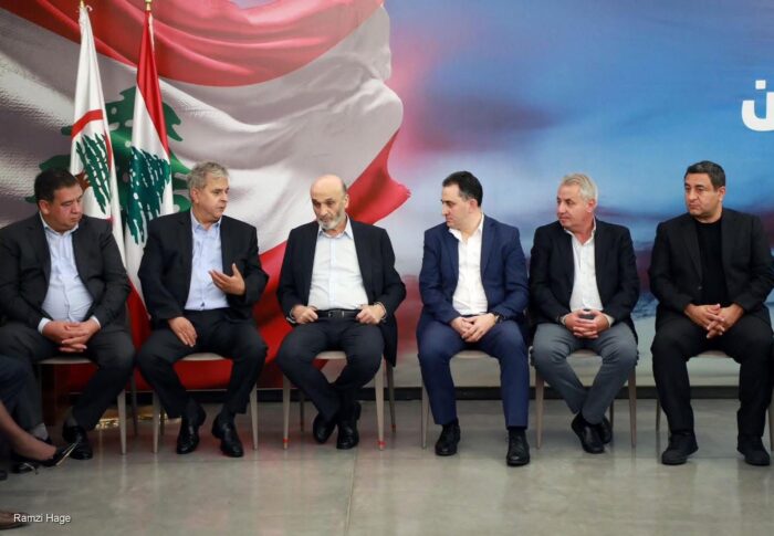 شؤون بلدية وإنمائية في لقاء جمع وفد من بلدية بسكنتا برئاسة الهراوي ورئيس حزب القوات اللبنانية سمير جعجع في معراب